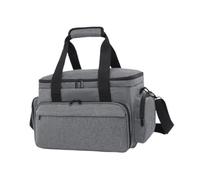 Sharplace Reise-Make-up-Tasche, Kosmetik-Organizer, wasserabweisend, tragbar, große Kapazität, abnehmbare Trennwände für unterwegs, Grau