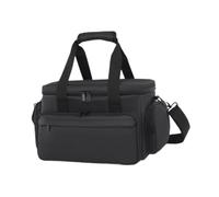 Sharplace Reise-Make-up-Tasche, Kosmetik-Organizer, wasserabweisend, tragbar, große Kapazität, abnehmbare Trennwände für unterwegs, Schwarz