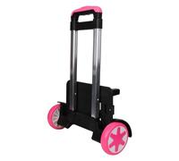 Sharplace Rucksack-Trolley, Gepäckwagen, faltbar, tragbar, kompakt, Schwarz, Trolley-Wagen, Rollwagen für Rucksack-Boxen, Schulranzen, Kinder, FRAUEN