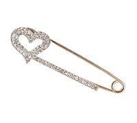Sharplace .Sicherheitsnadel mit verschönerung Brosche Clip für Damen Schal Schmucknadel, Herz Golden