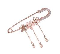 Sharplace Strass aus aus Brosche Sicherheitsnadel Anstecknadel mit Quasten Brosche Nadel, Roségold