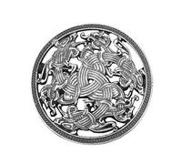 Sharplace Wikinger Brosche Schmuck keltische Gewandnadel Mittelalter Anstecknadel Dekorative für Mantel, Schal, 3