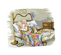 sharprepublic Kreuzstich Stickpackung Stickbild Stickvorlage Handarbeit Stickerei Stickpackungen Set, das Alte Ehepaar