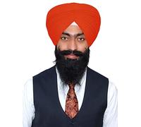 Sharvgun Sikh Turban Patka Indischer Sardar Pagri Baumwolle Punjabi Safa 5 m, chilli red, L