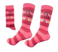 SHATCHI Socks Damen Einfach die besten Tanten Socken, Rosa, One Size