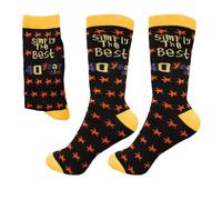 SHATCHI Simply The Best Year Old Socken zum 40. Geburtstag, Andenken, Geschenk, Unisex, für Sie und Ihn, Baumwolle Polyester Elastan, schwarz/gelb, Einheitsgröße