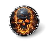 Shattering of Skull Button Badge Classic Cute Brooches Fashion Round Badge Exquisite Metal Revers Pin Personalized Pins Buttons for Clothing Backpack Hat Jackets Decoration