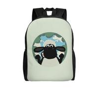 Shaun Das Schaf Film Vielseitiger Rucksack Waschbarer Freizeitrucksack für Schüler Trendy Oxford