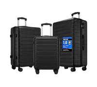 Shavont Handgepäck Koffer 3er Set, Leichter ABS+PC Reisekoffer für Flugzeug, Ryanair Trolley mit 4 Rollen, Hartschalenkoffer für Eurowings, Kabinenkoffer für EasyJet und Business Reisen