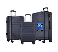 Shavont Handgepäck Koffer 3er Set, Leichter ABS+PC Reisekoffer für Flugzeug, Ryanair Trolley mit 4 Rollen, Hartschalenkoffer für Eurowings, Kabinenkoffer für EasyJet und Business Reisen