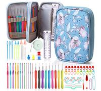 SHAXANO Häkelset für Anfänger, 86-teiliges Häkelnadel-Set, 9 Größen Häkelnadeln mit ergonomischem weichem Griff, 12 Größen Aluminium Häkelnadeln, 65 Zubehör zum Häkeln, Stricken