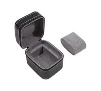 SHBHWS 1/2 Stück Einzeluhrenetui, Reiseetui aus PU-Leder mit abnehmbarem Kissen, Schmuckaufbewahrungsetui, Organizer, tragbare Uhrenbox Für die Aufbewahrung von Uhren(Black)