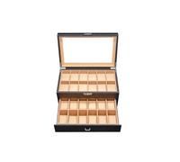 SHBHWS 3 Stile Doppelschichtige Uhrensammlung Dekorative Box 24 Raster Universelle Aufbewahrungsbox for Männer Und Frauen PU-Leder Uhrenbox Für die Aufbewahrung von Uhren(Color Watch Box)