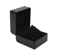 SHBHWS Schwarze Einzeluhrenbox mit Kissen, Armbanduhren-Vitrine aus PU-Leder, Organizer for Herren, Clamshell-Uhrenhülle Für die Aufbewahrung von Uhren(Black Glossy Finish)
