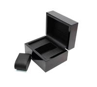 SHBHWS Uhrenbox, Armbanduhrenbox mit Klavierlack, Aufbewahrungs- und Ausstellungsbox for mechanische Uhren, aus Holz Für die Aufbewahrung von Uhren(Black)