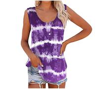 SHE.White Cartoon Damen Shirt Damen Bluse 3/4 Arm Sport Top Damen Fitness Hawaii Shirt Damen Shirtkleider Damen Sommer Bluse Schwarz Tshirt Damen Weiss Sweater Damen (2-Purple, XL)