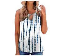 SHE.White Halbarm Shirt Damen Schwarze Bluse Damen Damen Top Elegant Tshirt Damen Sommer Uv Shirt Blau-Weiß Gestreifte Bluse Sexy Tops Damen Bikini Cover Up (2-Dark Blue, S)