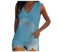 SHE.White Long Shirt Damen Lang Bluse Schwarz Damen Schicke Oberteile Damen Damen Langarmshirt T Shirt BH Bluse Pink Crop Tops Damen Sexy Bade Tankini(2-Blue, 5XL)