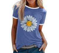 SHE.White Pieces Shirt Damen Bluse Weiß Damen Top Damen Spitze Damen Bluse Bunt Team Braut Tshirt Off Shoulder Oberteil Damen Langarmshirt Damen Sport Spitze(Blau, L)