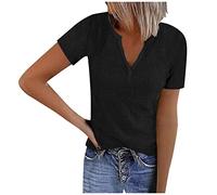 SHE.White Shirt GrüN Damen Bluse GroßE GrößEn Damen Damen Top Schwarze Bluse Damen Kurzarm Damen Tshirt Lang Blusenjacke Damen Italienische Mode Damen Tankinis Fã¼R Damen(1-Black, XL)