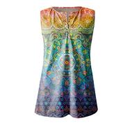 SHE.White Shirt Schwarz Damen Eterna Bluse Damen Damen Hemd Uv Shirt Baby Blusenshirt Damen Spitzenbluse Tunika Damen Elegant Batik Shirt (3-Blue, M)