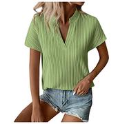 SHE.White T-Shirt Weiß Damen Opus Bluse Damen Bluse Damen Elegant Kurzarm Tshirt Schwarz Damen Oversize Tshirt One Shoulder Oberteil Damen Oberteil Rückenfrei Baseball Shirt (1-Mint Green, S)