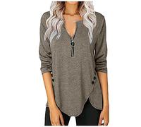 SHE.White Totenkopf Shirt Damen Oberteile Damen Sommer Sexy Zweiteiler Damen Rock Und Top Tshirt Damen Oversize Longbluse Top Damen Sommer Pulli Damen Bikini Damen Push Up (1-Brown, 4XL)