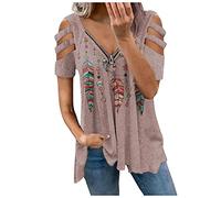 SHE.White Uv Shirt Damen Musselin Bluse Damen Oversize Cropped Top Damen Kurzes Top Damen Weiße Tshirts Damen Tops Teenager Mädchen Sexy Outfit Für Damen Festival Outfit (1-Pink, XXL)