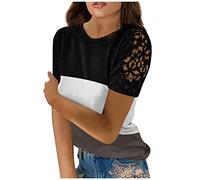 SHE.White Uv Shirt Damen Wasser Eterna Bluse Damen Weißes Top Damen Schwarzes Tshirt Damen Damen Longshirt Hemdbluse Damen Lang Hemdverlängerung Damen Bikini Damen Schwarz(4-Black, XL)