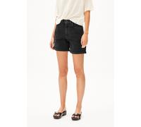 SHEAARI HIGH WAIST JEANS-SHORTS | 100% recycelte Baumwolle - schwarz (26)