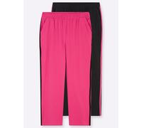 Sheego 26/27 schwarz + fuchsia