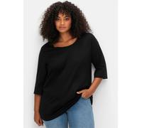 Sheego 3/4-Arm-Shirt im geraden, längeren Schnitt 56/58 schwarz