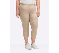 Sheego 3/4-Jeans mit Bändchen-Verzierung 46 beige