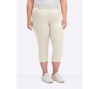 Sheego 3/4-Jeans mit Bändchen-Verzierung 52 weiß