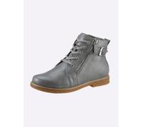Schnürstiefelette, Damen, Gr. 36, grau, Glattleder, Leder, Schuhe Schnürstiefelette (85784231-36) grau