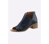 Sandalette ANDREA CONTI Gr. 36, blau (marine) Damen Schuhe Sommerboots Peeptoe Ankleboots (15008742-36) marine