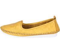 Slipper ANDREA CONTI, Damen, Gr. 37, gelb, Glattleder, Leder, modisch, Schuhe (36807850-37) gelb
