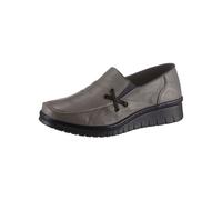 Slipper LORETTA, Damen, Gr. 37, grau, Leder, Schuhe Slipper (92884534-37) grau