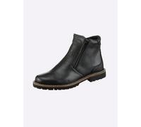 Stiefelette HEINE, Damen, Gr. 38, schwarz, Glattleder, Leder, Rindsleder, Schuhe Stiefelette (91250307-38) schwarz