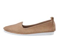 Andrea Conti Damen Mokassins Leder Ballerina Casual bequem kombistark 0027449, Größe:40 EU, Farbe:Beige