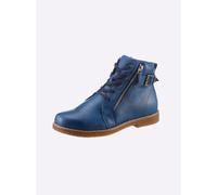 Schnürstiefelette ANDREA CONTI, Damen, Gr. 41, blau (bleu), Glattleder, Leder, Schuhe Schnürstiefelette (58512056-41) bleu