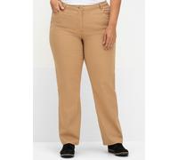 Sheego 5-Pocket-Jeans mit Stickerei-Motiv 40 camel