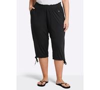 Caprihose SHEEGO, Damen, Gr. 52, Normalgrößen, schwarz, 95% Viskose, 5% Elasthan, unifarben, Hosen Caprihose (64750420-52) schwarz