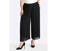 Sheego 7/8-Hose aus fließender Plissee-Qualität 44 schwarz