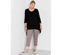 Sheego Damen Große Größen 7/8-Hose in Baumwoll-Stretch-Qualität Basicmode sportlich -