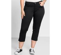 Sheego 7/8-Hose in schmaler Form, aus Twill 50 schwarz