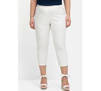 Sheego 7/8-Hose in schmaler Form, aus Twill 58 weiß