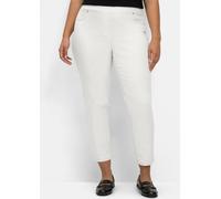 Sheego 7/8-Hose mit Schlupfbund, schmale Form 40 weiß