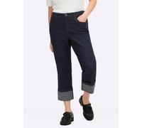 Sheego 7/8-Jeans mit breitem Saumaufschlag 46 dark blue