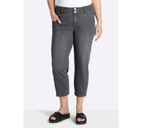 Sheego 7/8-Jeans mit Zipper am Saum 40 stone-grey-denim